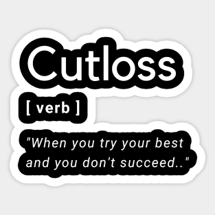 Cut Loss Definition Sticker